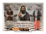 Bhagat Ravidas Ji, Sant Niranjan Dass Ji, Brahamlin Shri 108 Ramanand Ji Photo Picture Framed - 23 X 18 - sikhiart